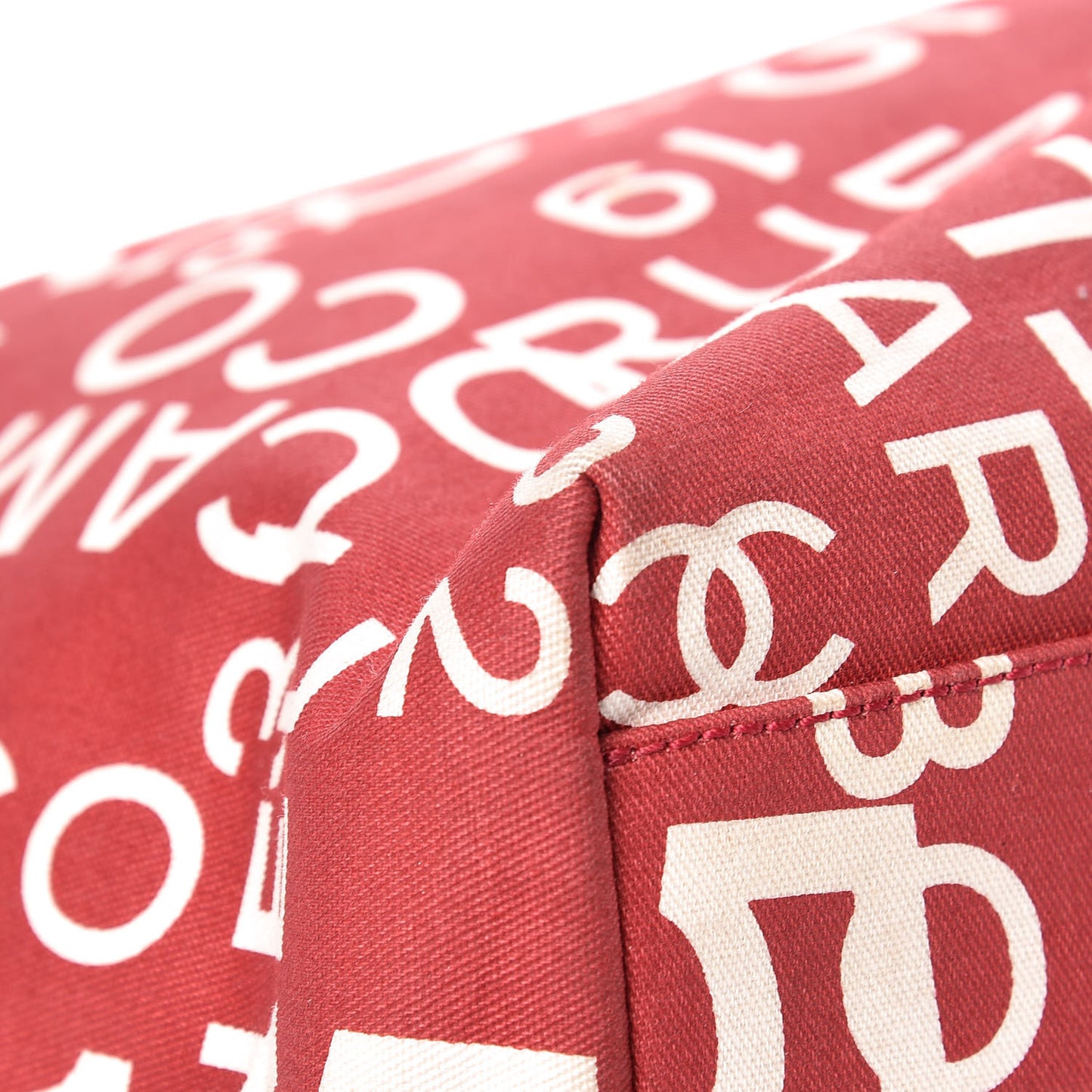 Canvas 31 Rue Cambon Beach Tote Red