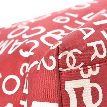 Chanel Canvas 31 Rue Cambon Beach Tote Red 9 of 17