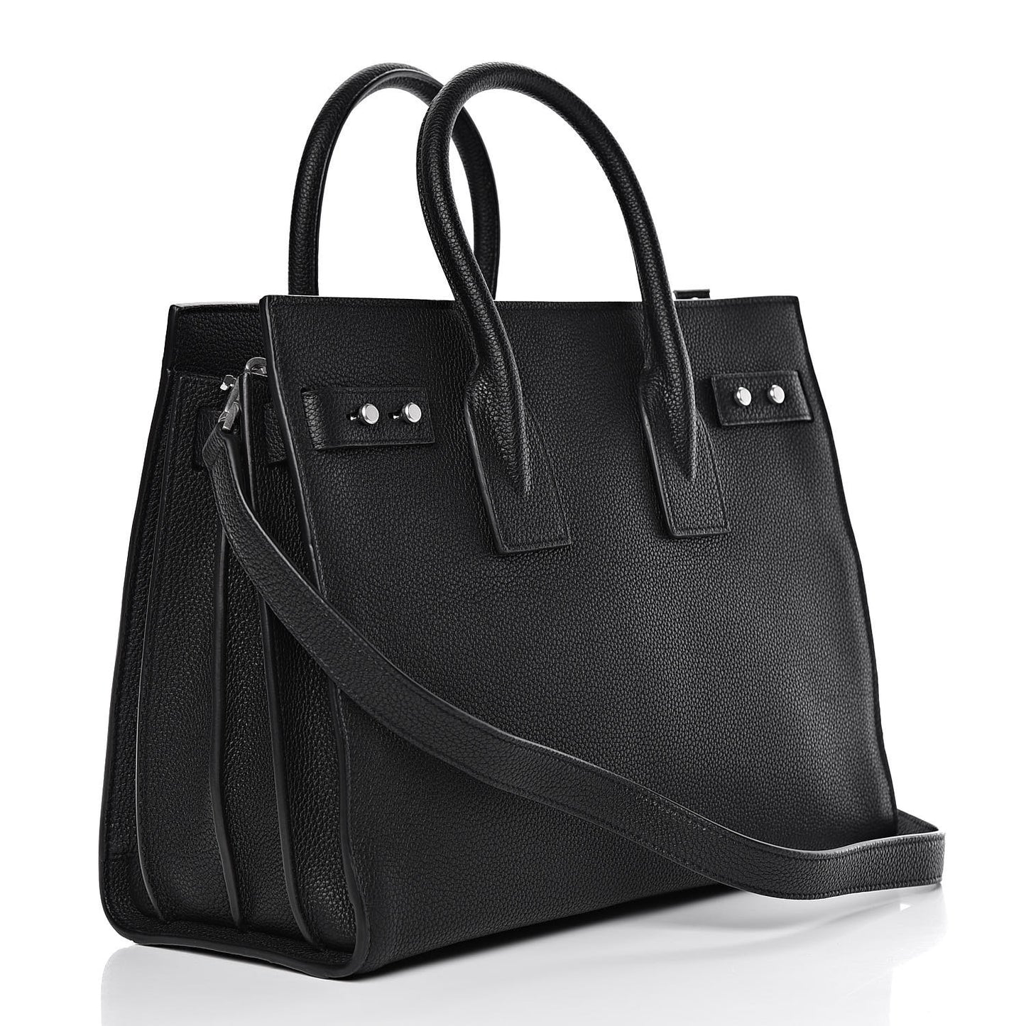 Grained Calfskin Small Supple Sac De Jour Black