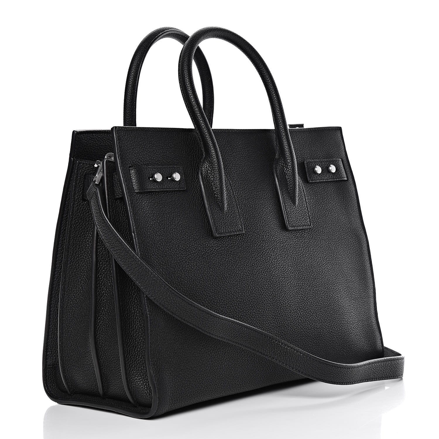 Saint Laurent Grained Calfskin Small Supple Sac De Jour Black 3 of 11