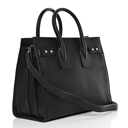 Saint Laurent Grained Calfskin Small Supple Sac De Jour Black 3 of 11
