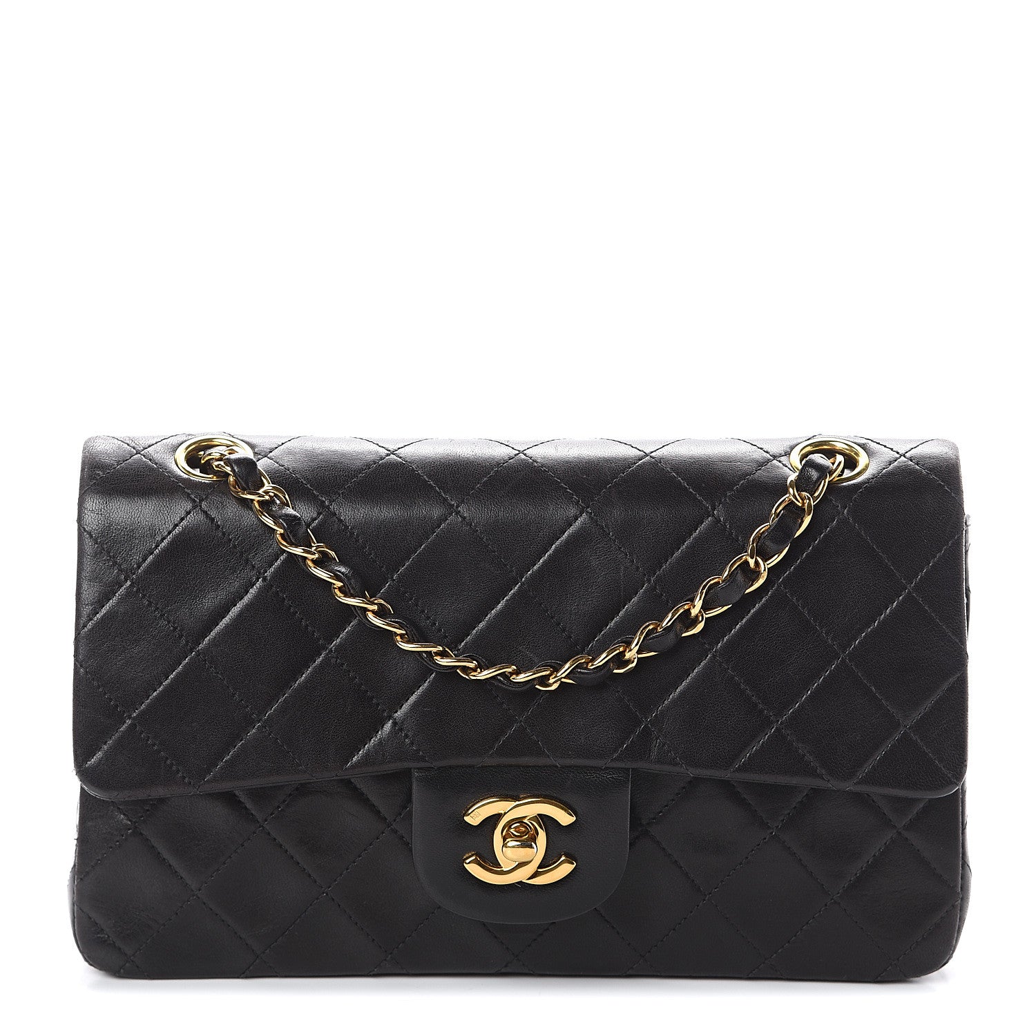 Chanel Lambskin Quilted Small Double Flap Black 1 of 9