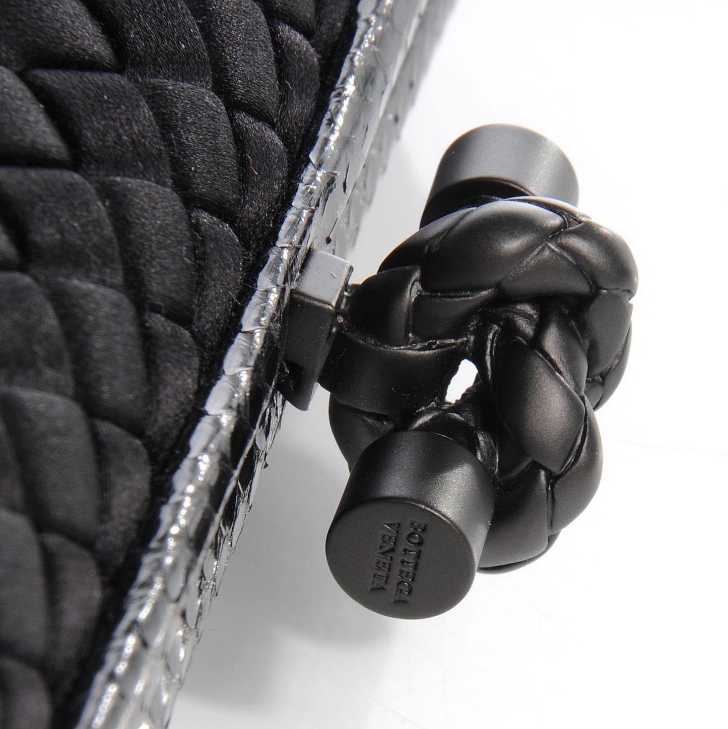 Satin Knot Clutch Nero Black