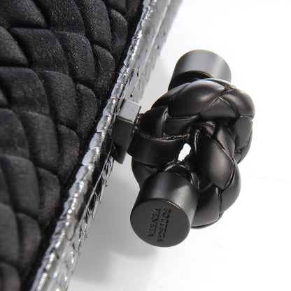 Bottega Veneta Satin Knot Clutch Nero Black 9 of 9