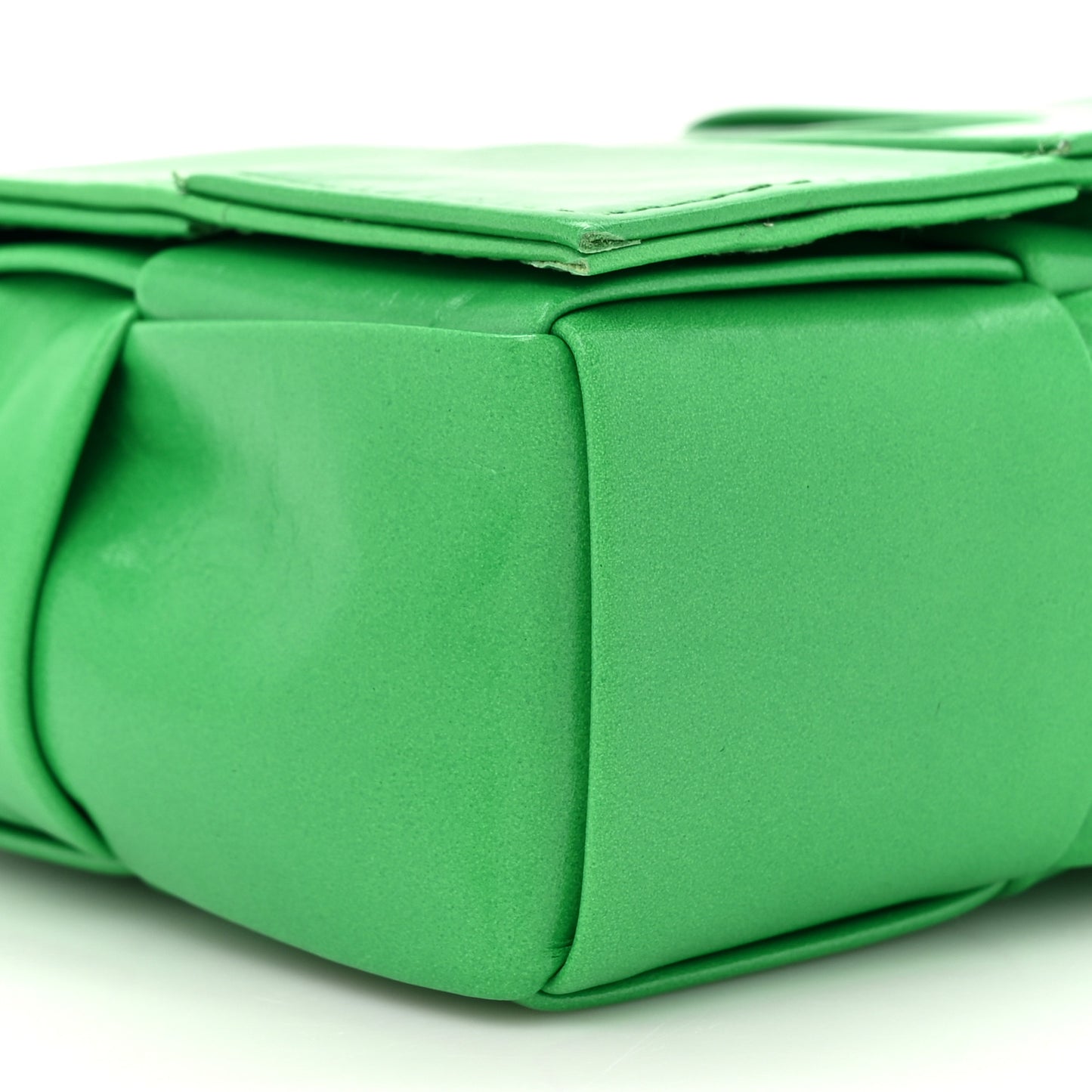 Paper Calfskin Maxi Intreccio Extra Mini Cassette Crossbody Bag Parakeet