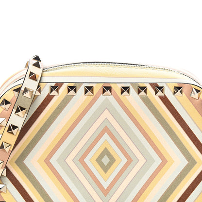 Valentino Garavani Vitello Native Couture 1975 Rockstud Camera Crossbody Bag Green Multicolor 10 of 10