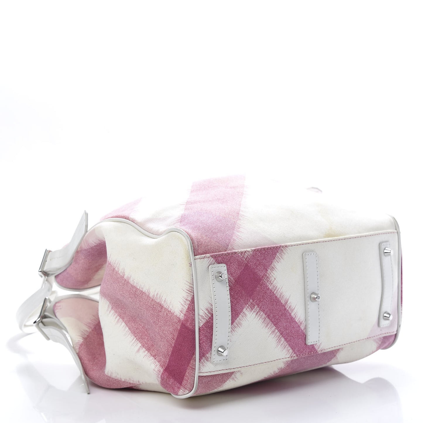 Canvas Ikat Check Tote Tea Rose