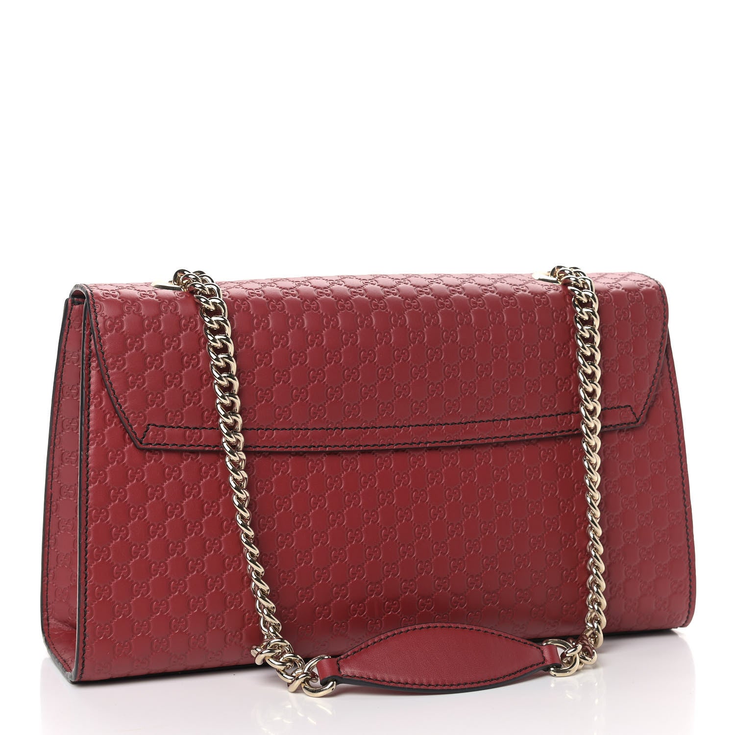 Gucci Microguccissima Medium Emily Chain Shoulder Bag Red 3 of 9