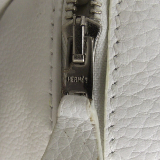 Hermes Taurillon Clemence Kelly 32 White 8 of 13