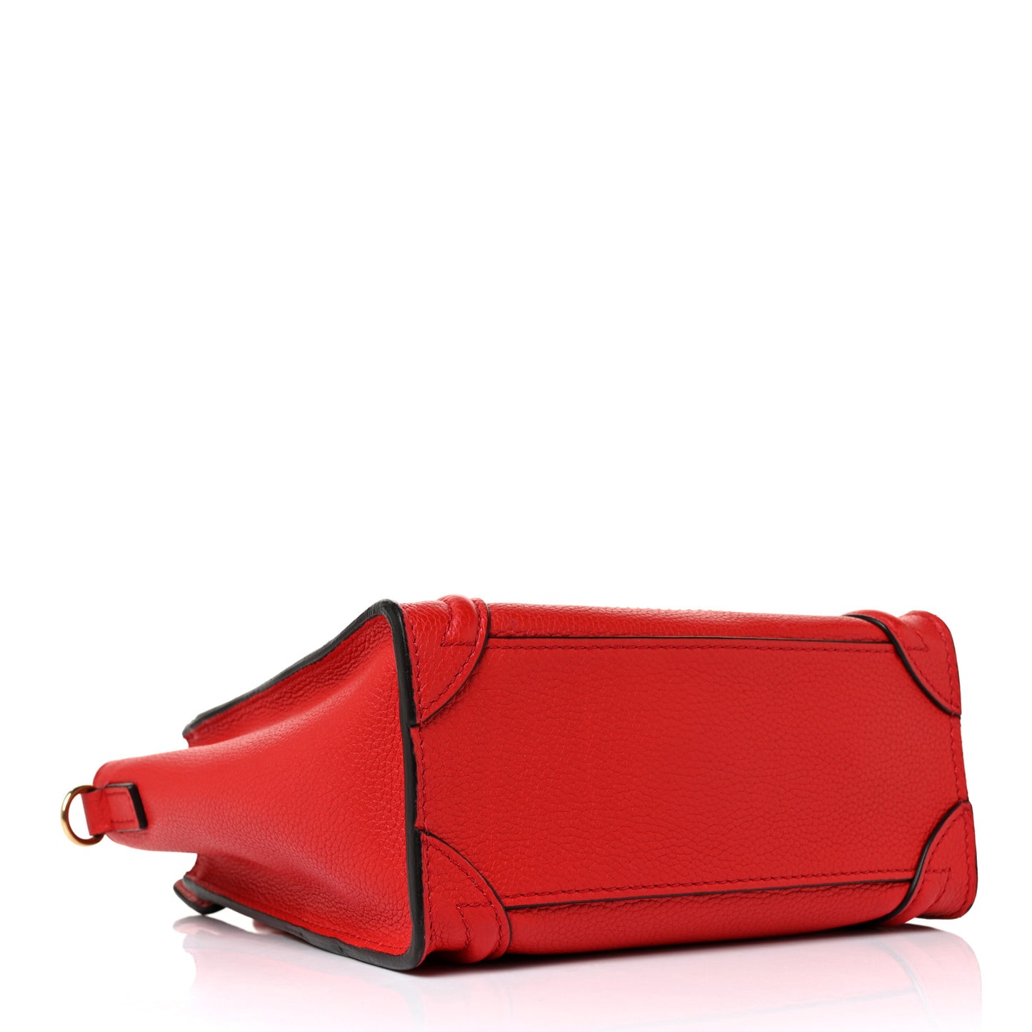 Drummed Calfskin Nano Luggage Red