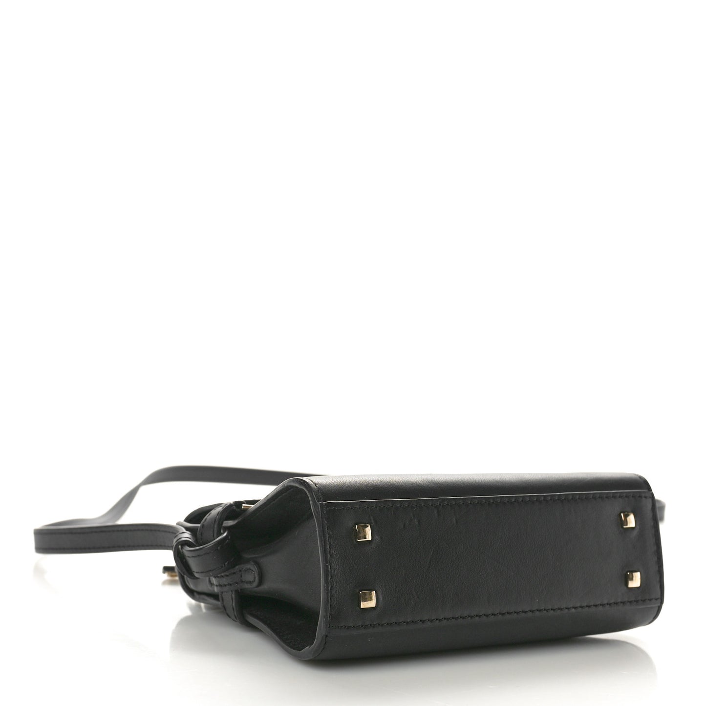 Smooth Calfskin Micro Tempete Satchel Black
