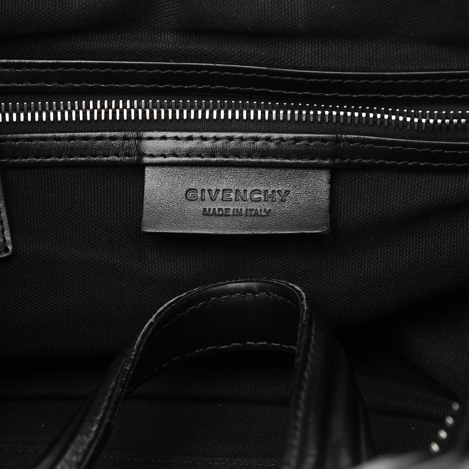 Givenchy Waxed Calfskin Medium Nightingale Logo Strap Black 6 of 11