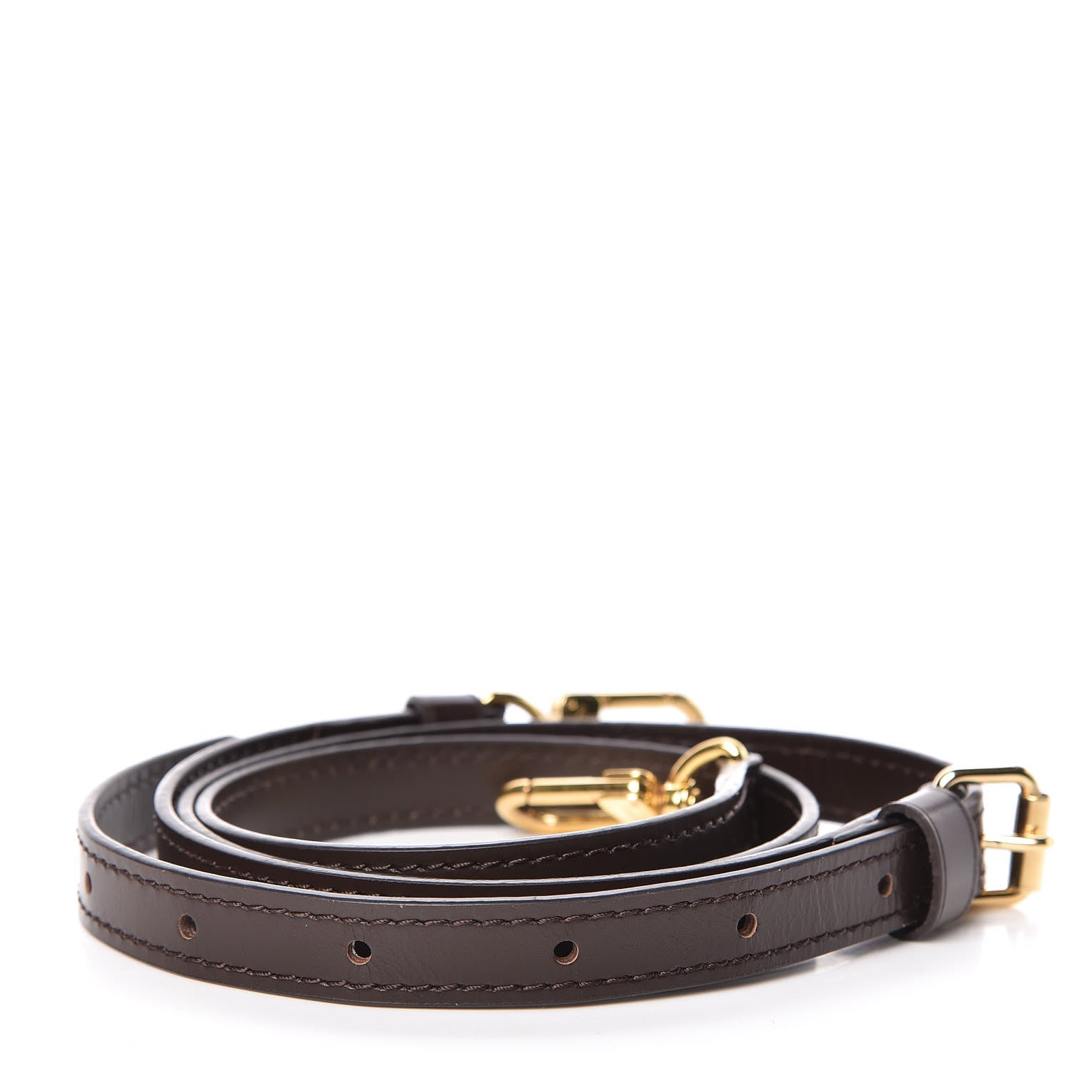 Louis Vuitton Calfskin 16mm Adjustable Shoulder Strap Brown 2 of 6