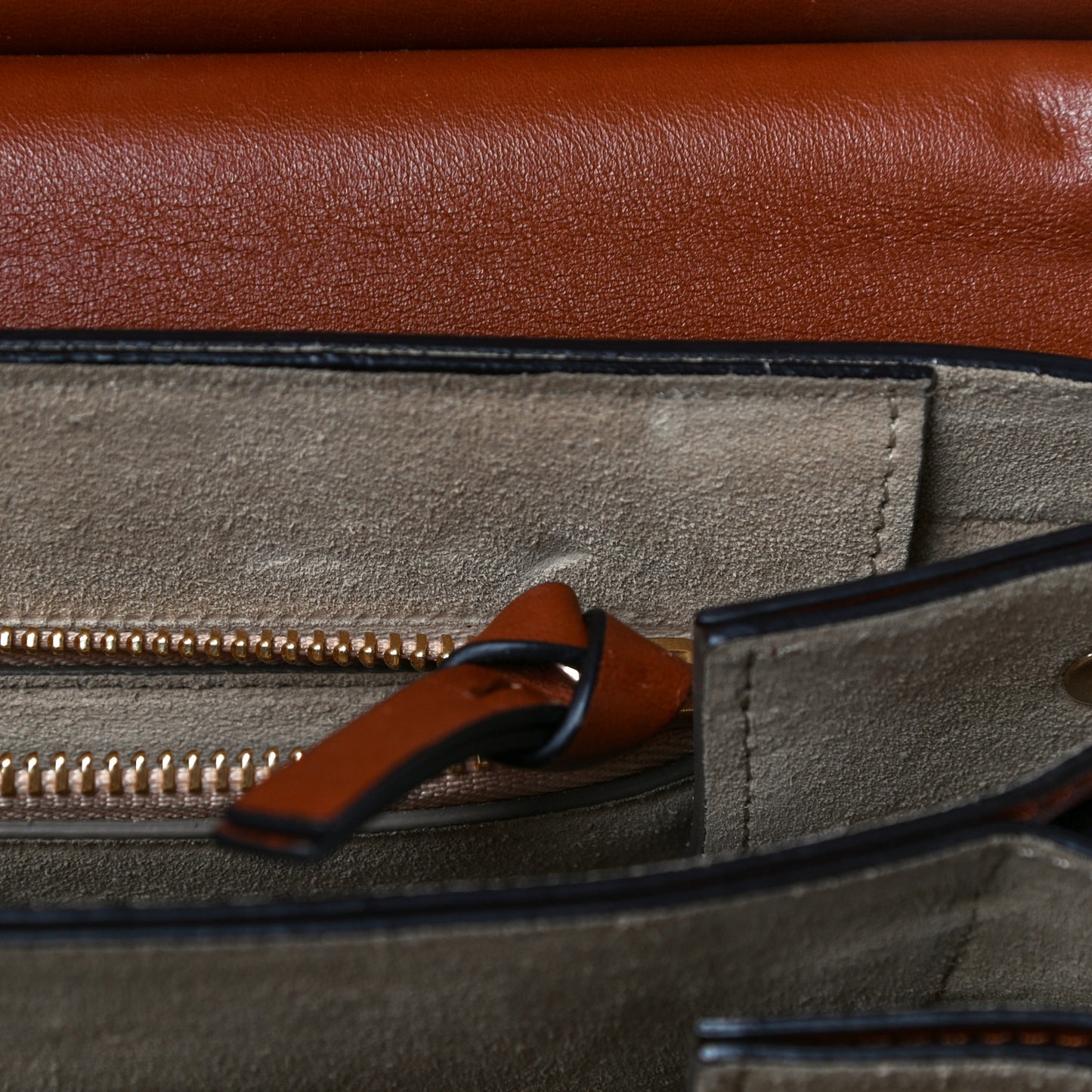 Suede Calfskin Medium Faye Shoulder Bag Tobacco