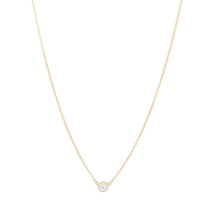 Tiffany 18K Yellow Gold Diamond .17ct Elsa Peretti Diamonds by the Yard Pendant Necklace 1 of 6