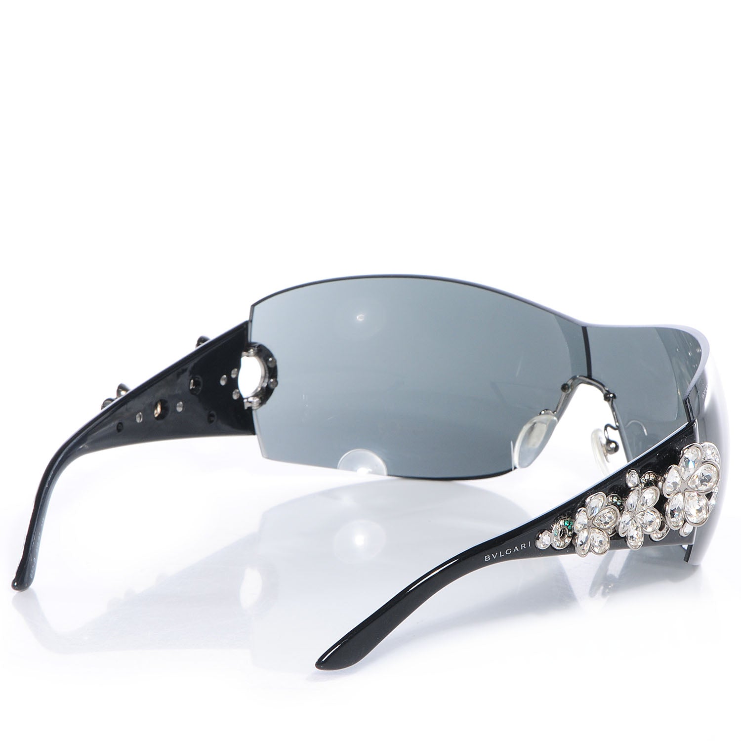 Bulgari BVLGARI Crystal Flower Sunglasses 652-B Black 74665