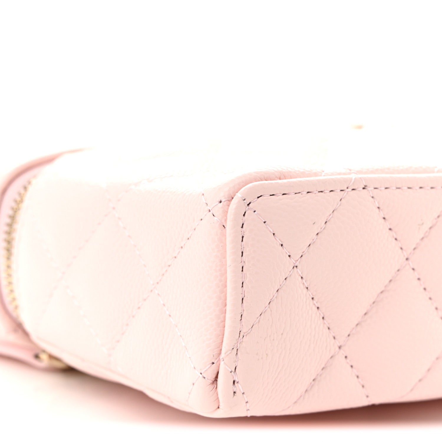 Chanel Caviar Quilted Top Handle Slim Vanity With Chain Light Pink 9 of 11