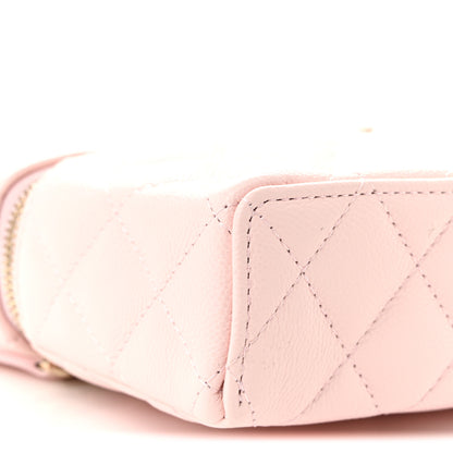 Chanel Caviar Quilted Top Handle Slim Vanity With Chain Light Pink 9 of 11
