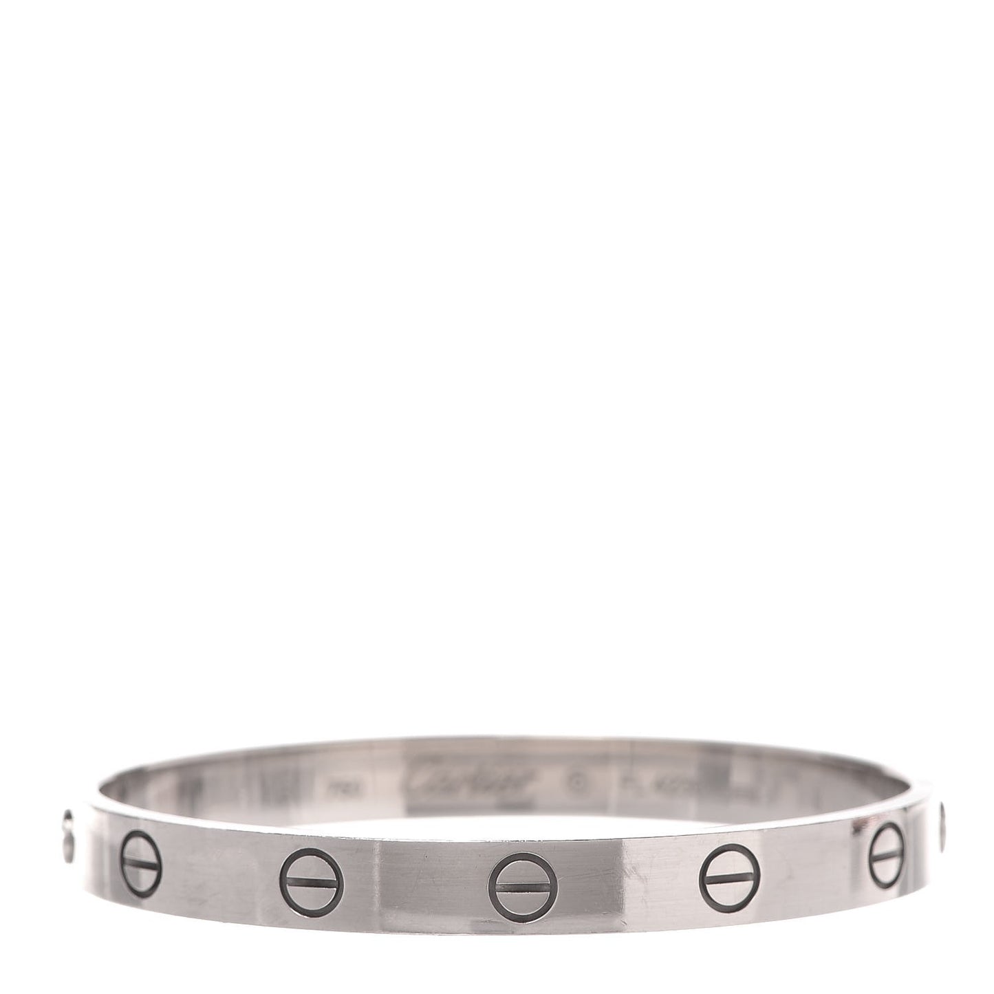 18K White Gold LOVE Bracelet 16