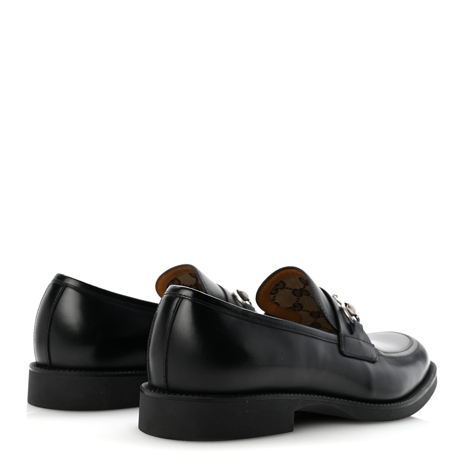 Gucci Davis Bull Mens Horsebit Loafers 10 Black 5 of 10