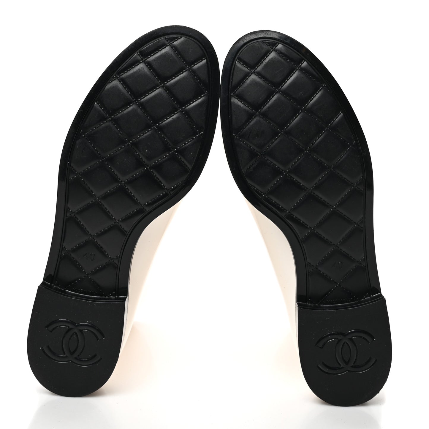 Rubber Rain Boots 40 Ivory Black