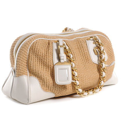 Prada Paglia Cinghiale Tote Naturale White 3 of 8