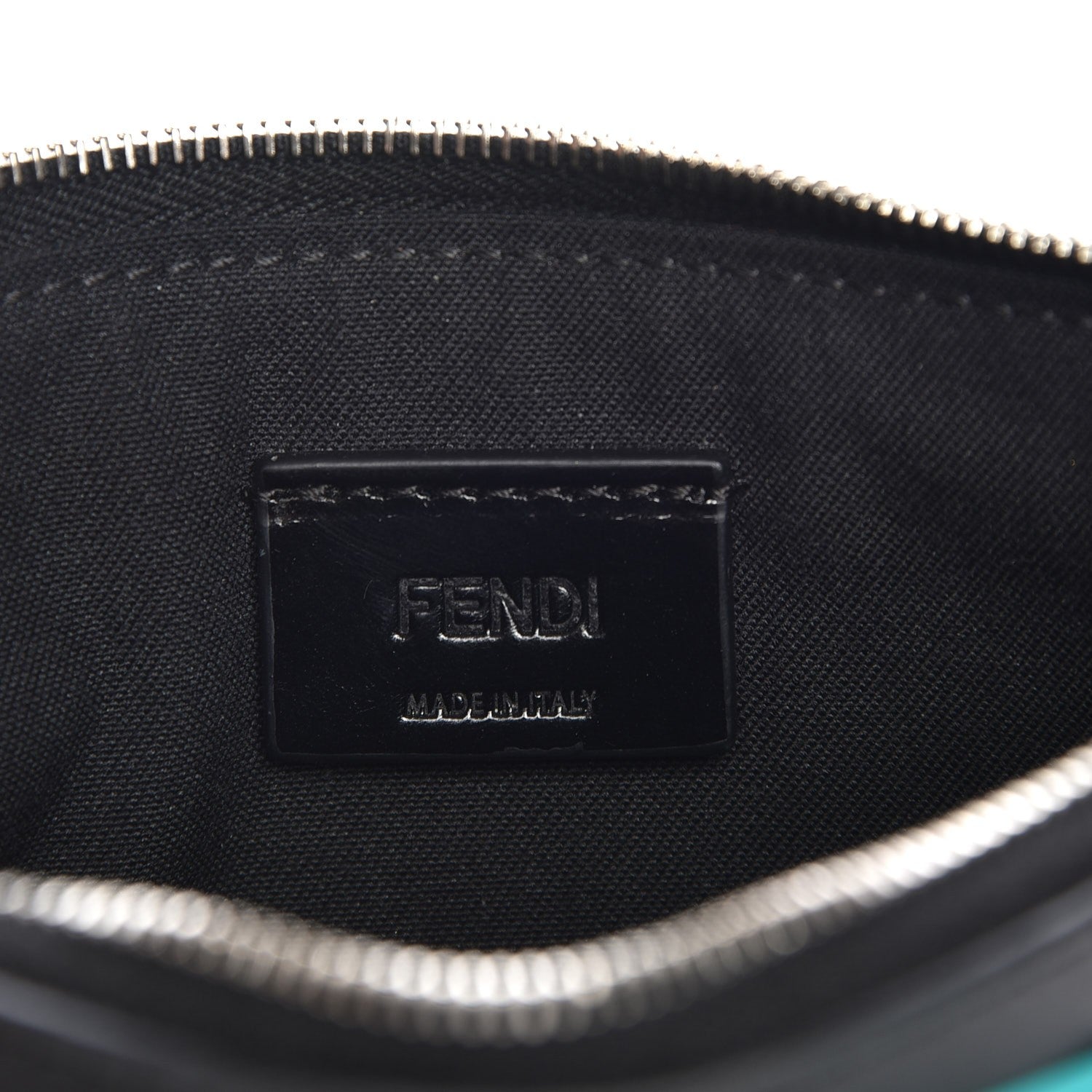 Fendi Vitello Liberty Studded Zip Pouch Black Multicolor 7 of 9