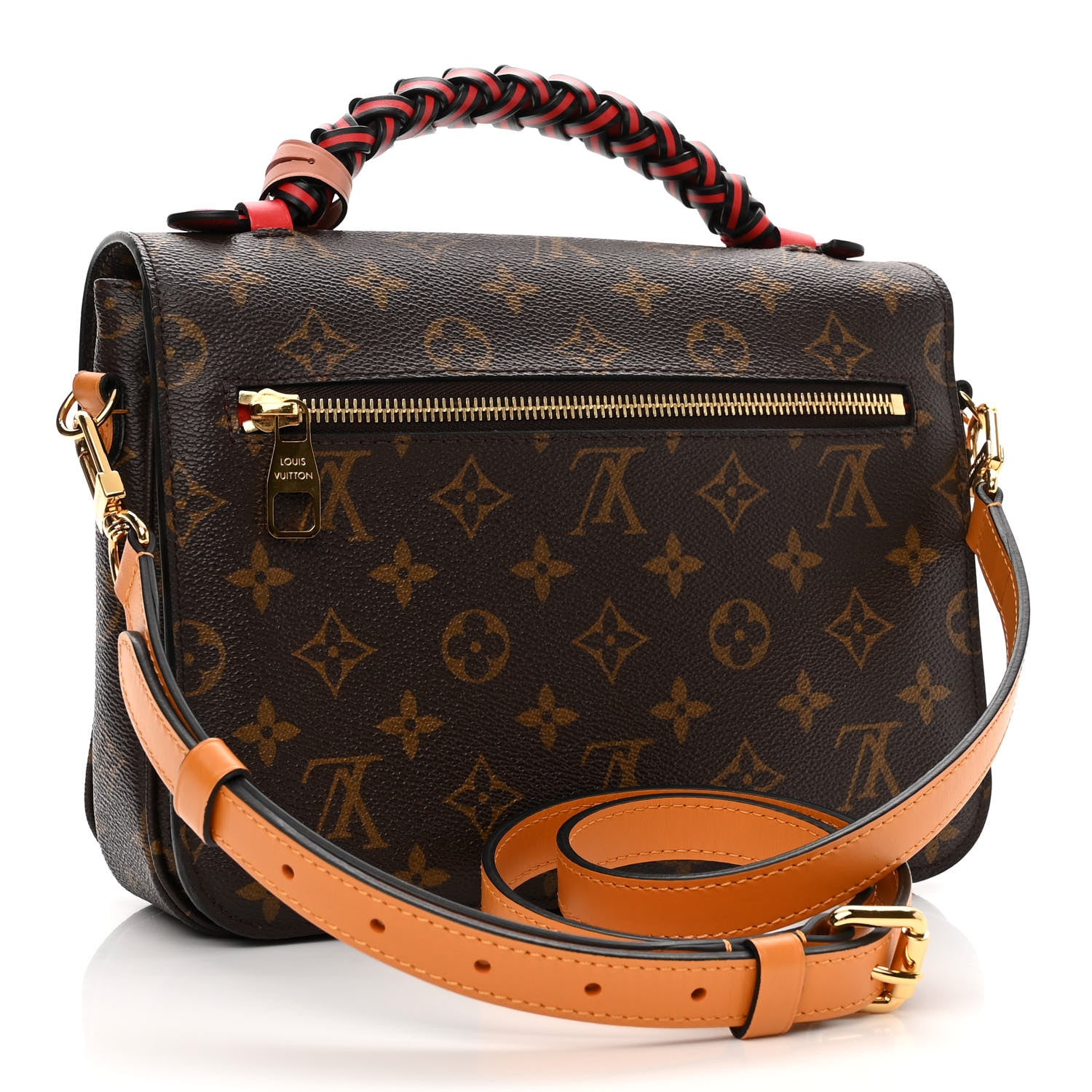 Louis Vuitton Monogram Braided Pochette Metis Coquelicot 3 of 9