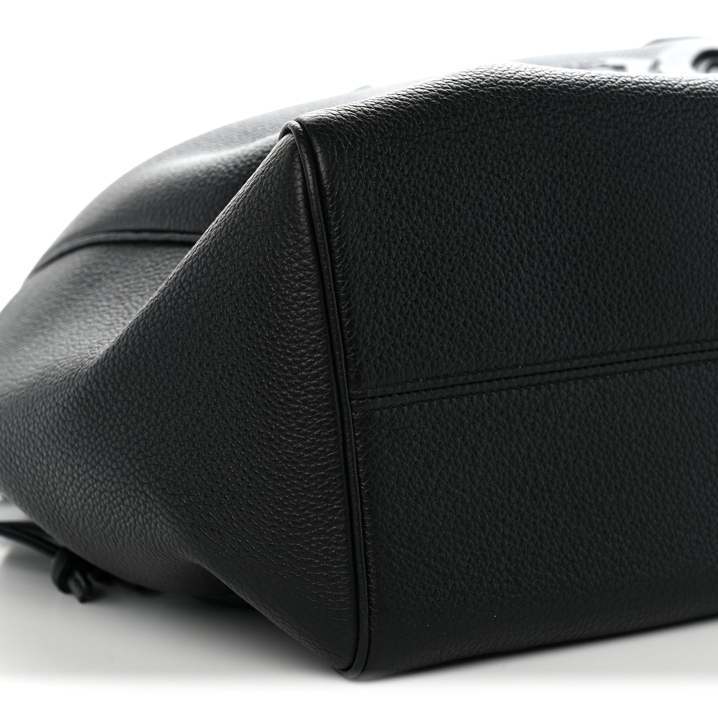 Calfskin Cuir Triomphe Cabas Drawstring Black