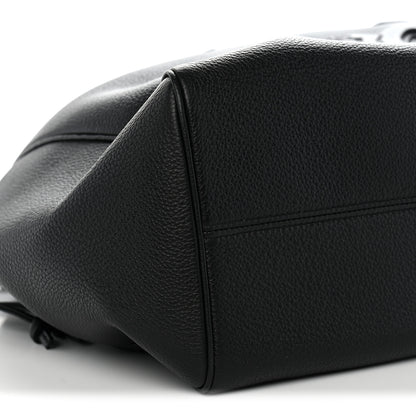 Celine Calfskin Cuir Triomphe Cabas Drawstring Black 9 of 10