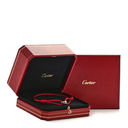 Cartier 18K Pink Yellow White Gold Trinity Cord Bracelet Red 7 of 7