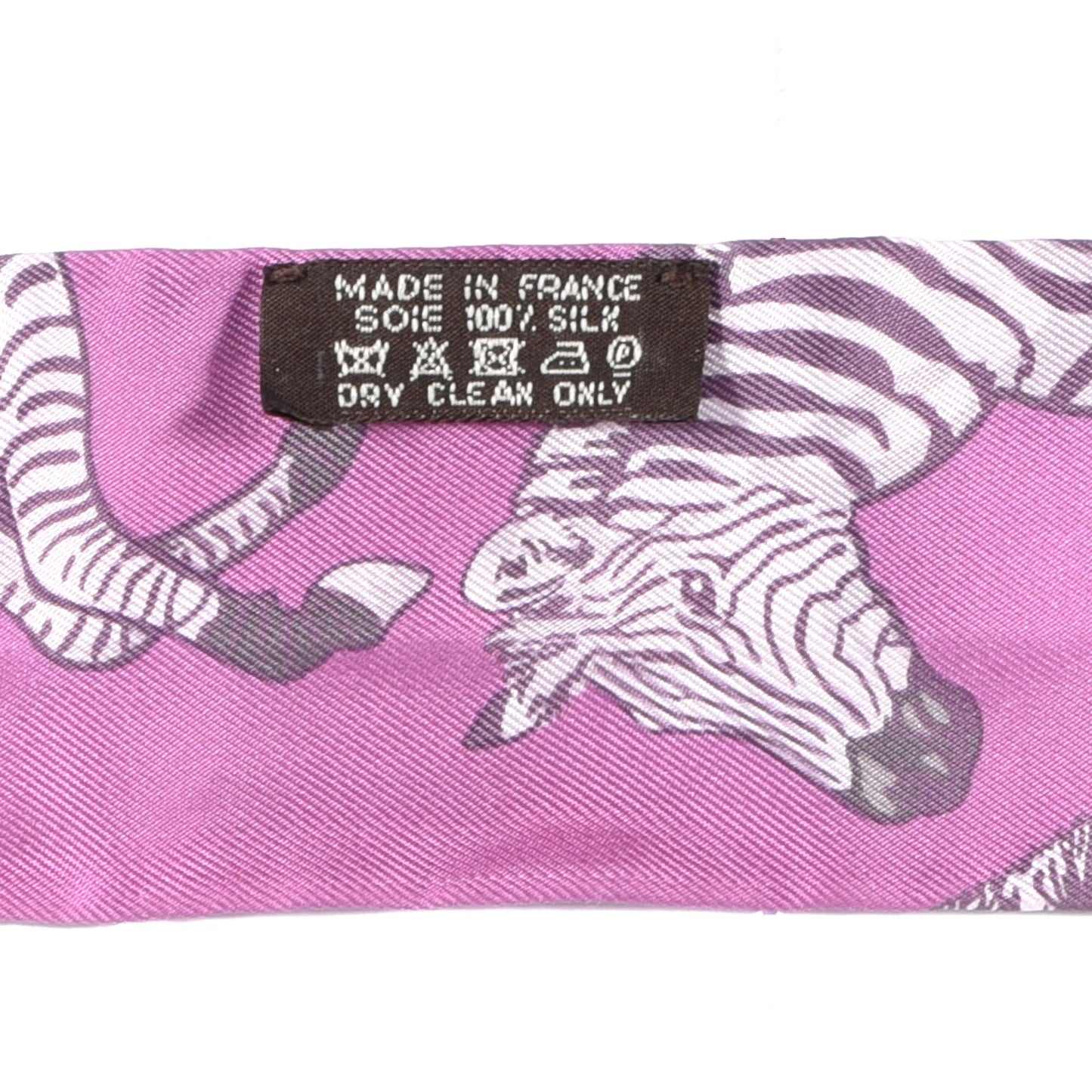 Silk Les Zebres Twilly Bordeaux Mauve Rose Poudre Parme
