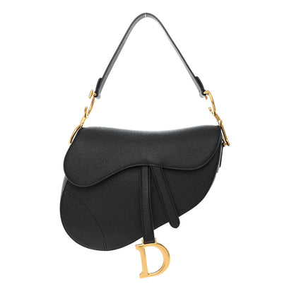 Christian Dior Grained Calfskin Saddle Bag Black 1 of 10