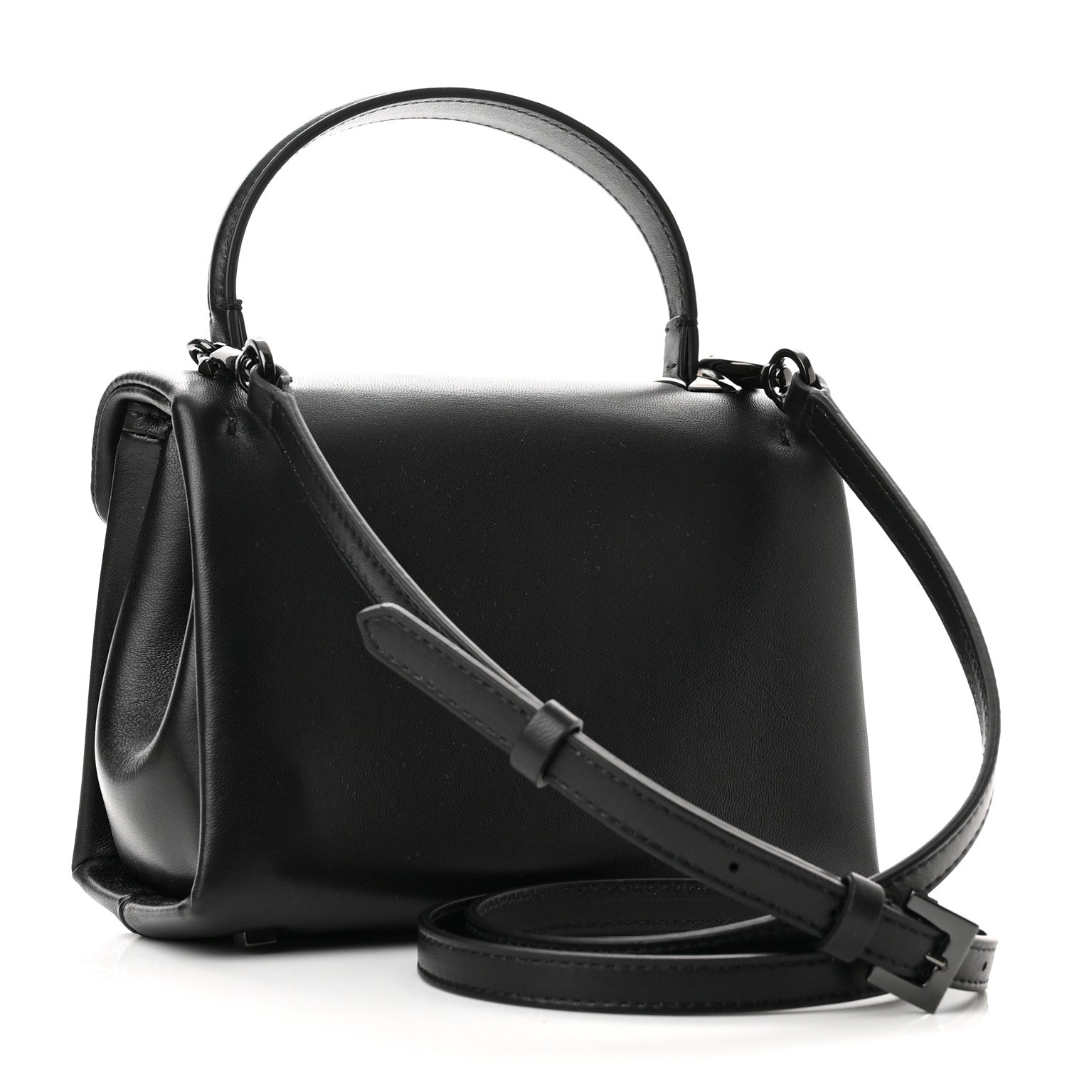 Valentino Garavani Nappa Tonal Monochrome Mini One Stud Top Handle Bag Black 3 of 9