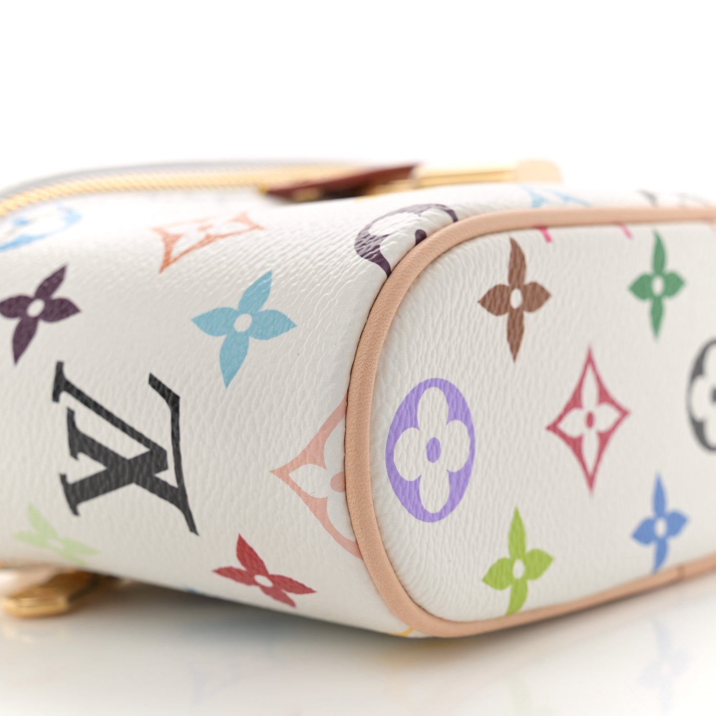 LV x TM Monogram Multicolor Vanity Chain Pouch White