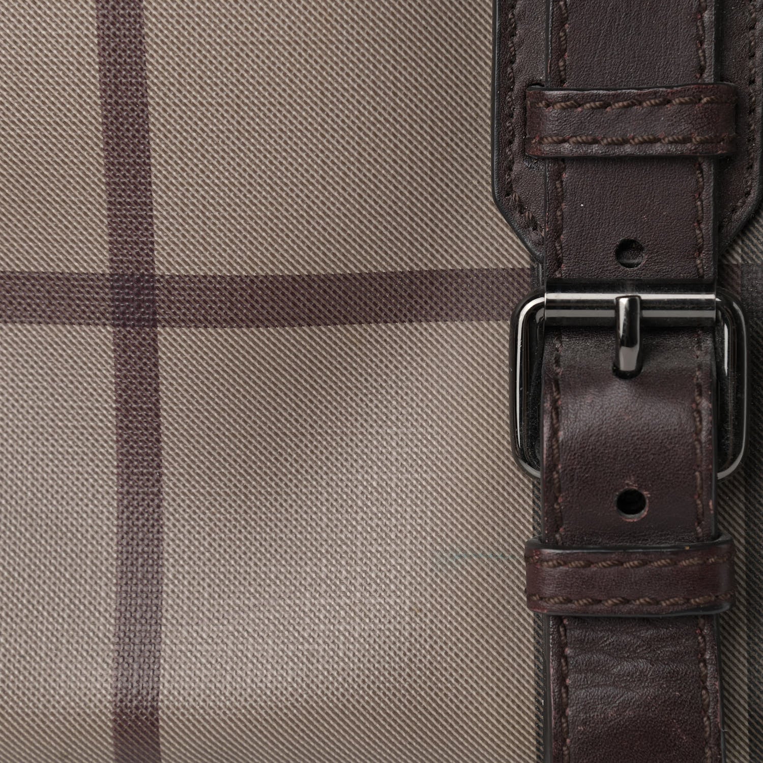 Burberry Smoked Check Medium Alchester Bowling Bag Plum 20 of 21
