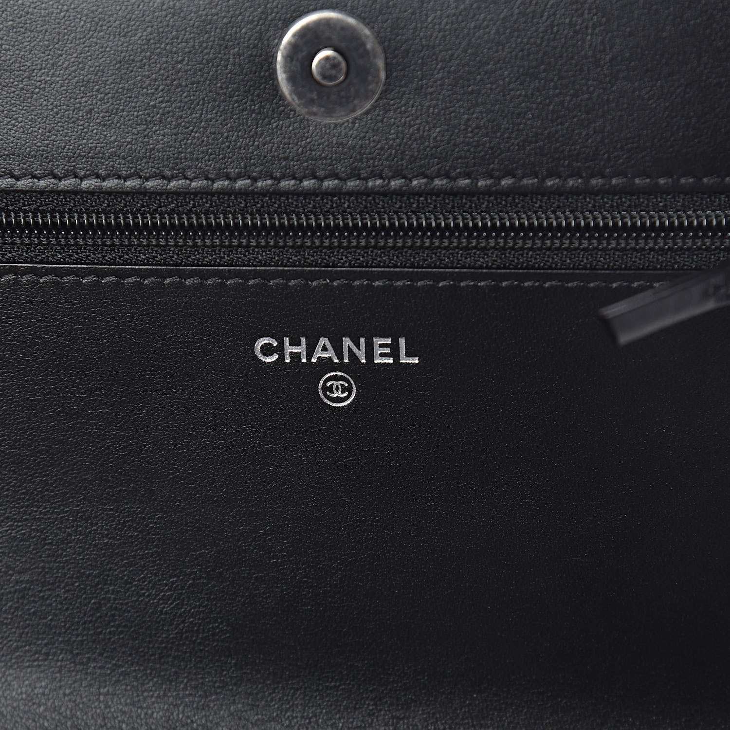Chanel Caviar Quilted Boy Wallet On Chain WOC Black 6 of 11