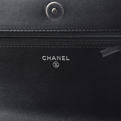Chanel Caviar Quilted Boy Wallet On Chain WOC Black 6 of 11