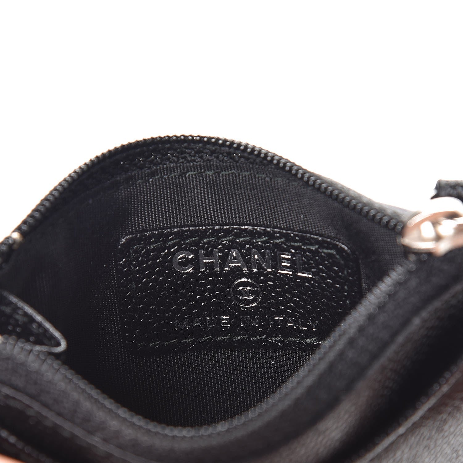 Chanel Caviar CC Zip Card Holder Black 6 of 8