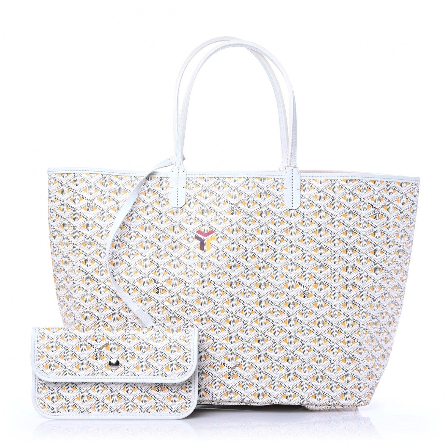 Goyard Goyardine Saint Louis Claire Voie PM White Orange 1 of 8