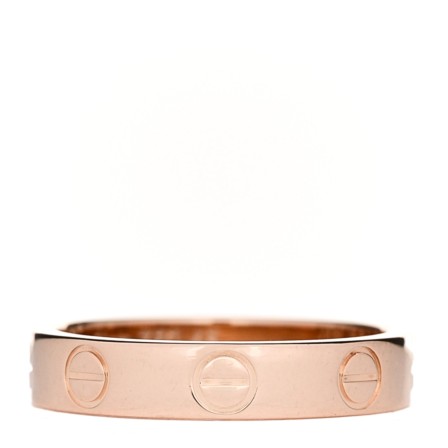 18K Pink Gold 3.5mm LOVE Wedding Band Ring 48 4.5