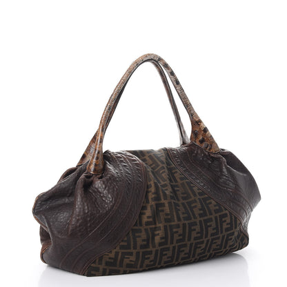 Fendi Zucca Nappa Nuvolata Vitello Tortuga Spy Tobacco Moro 3 of 12