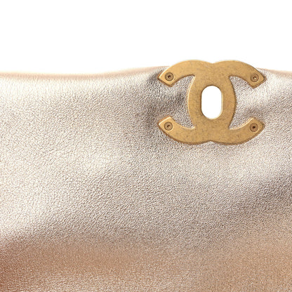 Chanel Metallic Lambskin Quilted Medium Chanel 19 Flap Gold 13 of 16