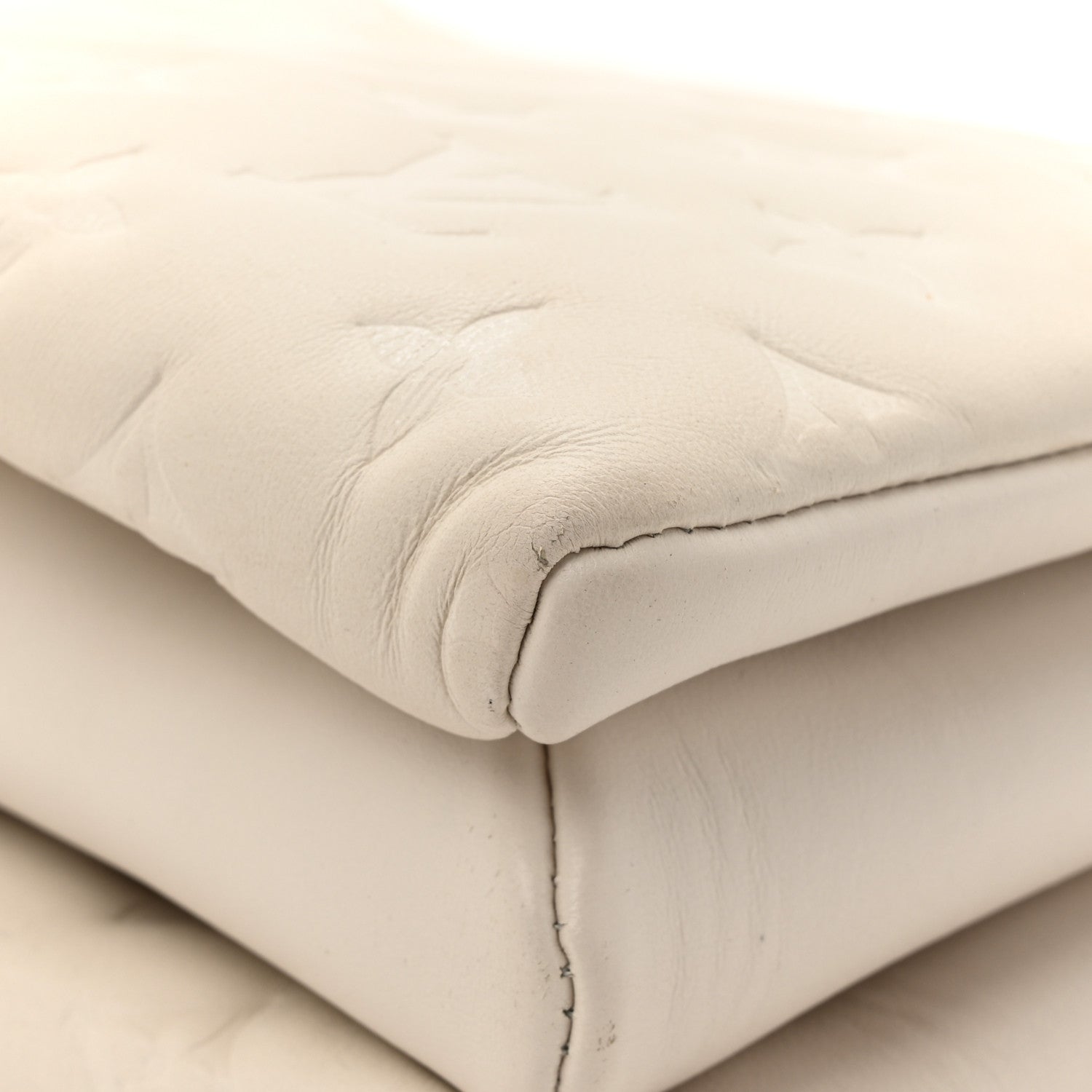 Louis Vuitton Lambskin Embossed Monogram Coussin PM Beige Cream 13 of 15