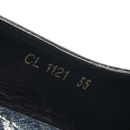 Louis Vuitton Denim Patent Espadrille Wedges 35 Blue 9 of 9