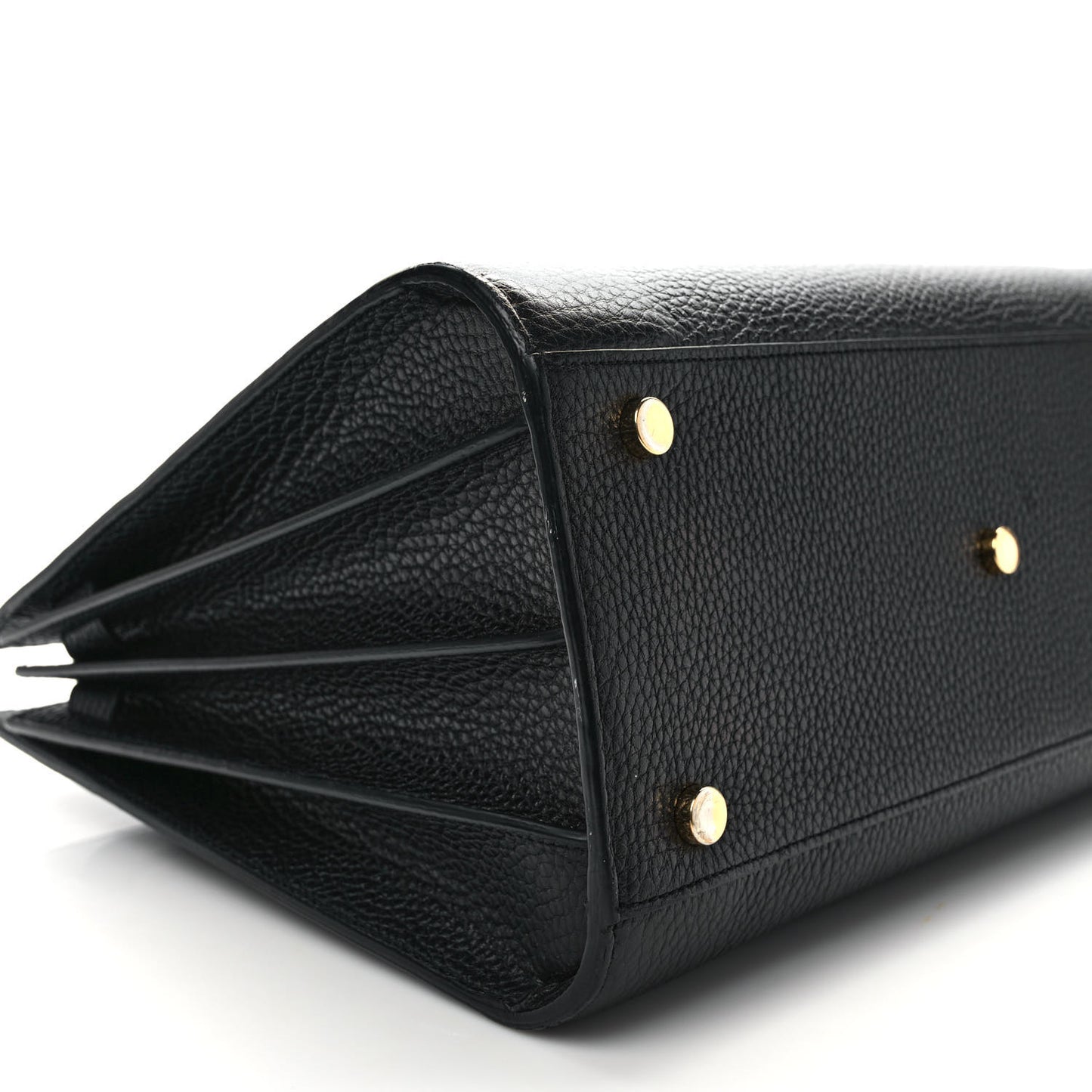 Grained Calfskin Small Sac De Jour Black