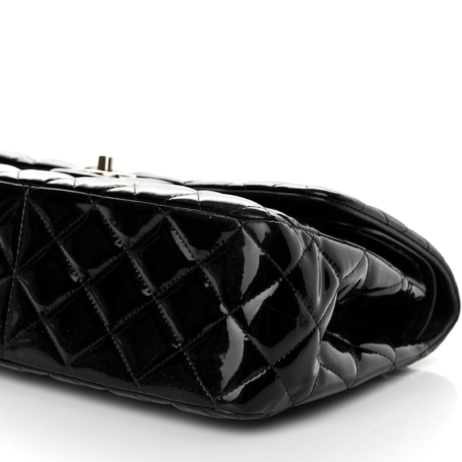 Chanel Patent Quilted Jumbo Double Flap Black 10 of 15