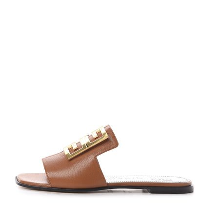 Givenchy Goatskin 4G Flat Sandals 35 Brown 1 of 7