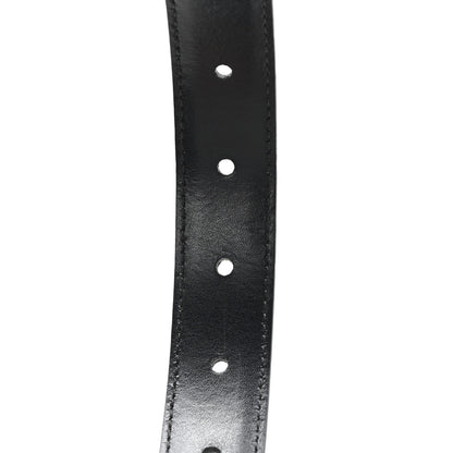 Celine Taurillon Calfskin Medium 25mm Triomphe 80 32 Belt Black 5 of 7