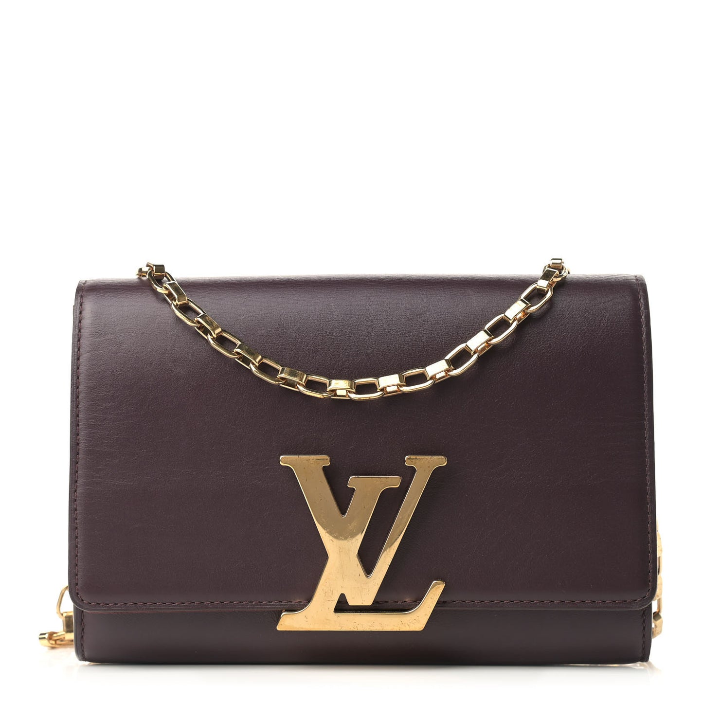 Calfskin Chain Louise GM Amarante